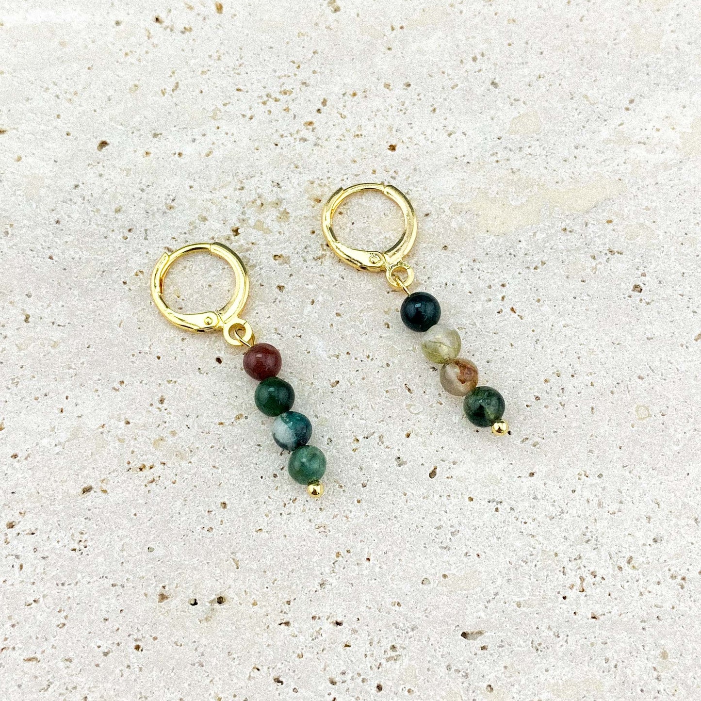 Indian Agate Huggies
