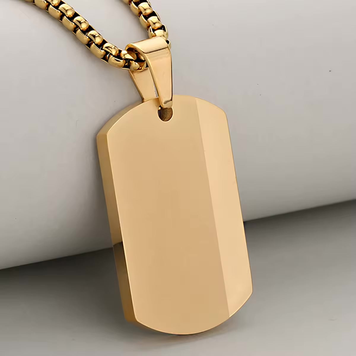 Chunky Military Tag Necklace with Bespoke Baybayin Engraving