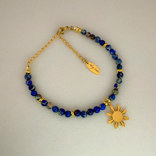 Brilliant Blue Imperial Jasper Bracelet