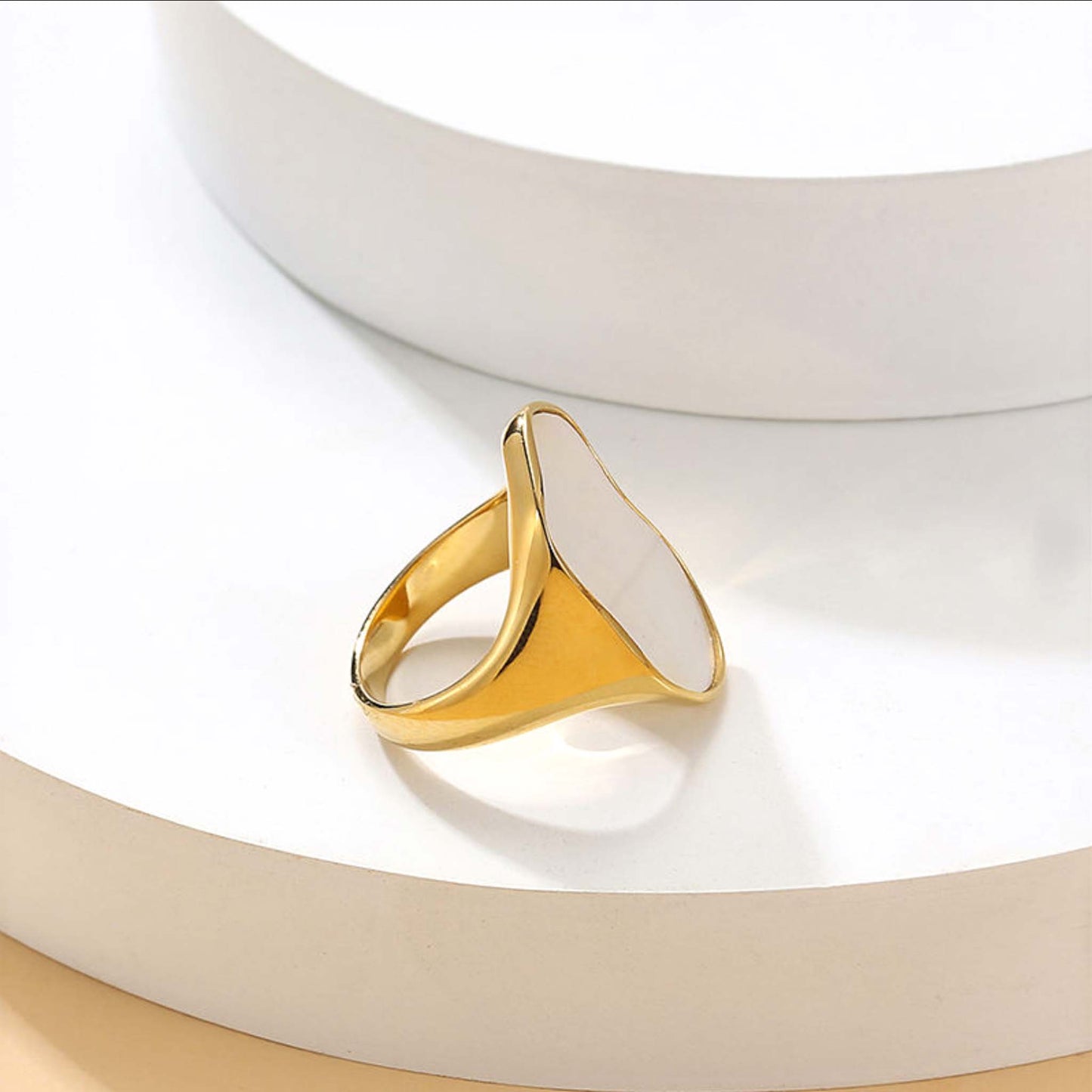 Statement Mother of Pearl Ring