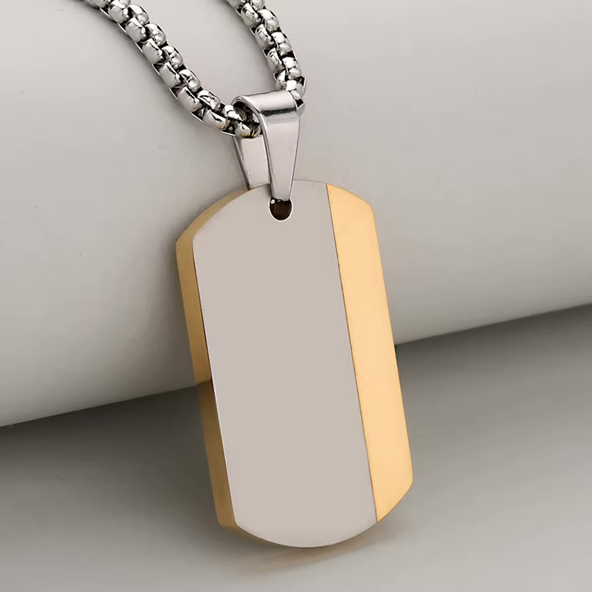 Chunky Military Tag Necklace with Bespoke Baybayin Engraving