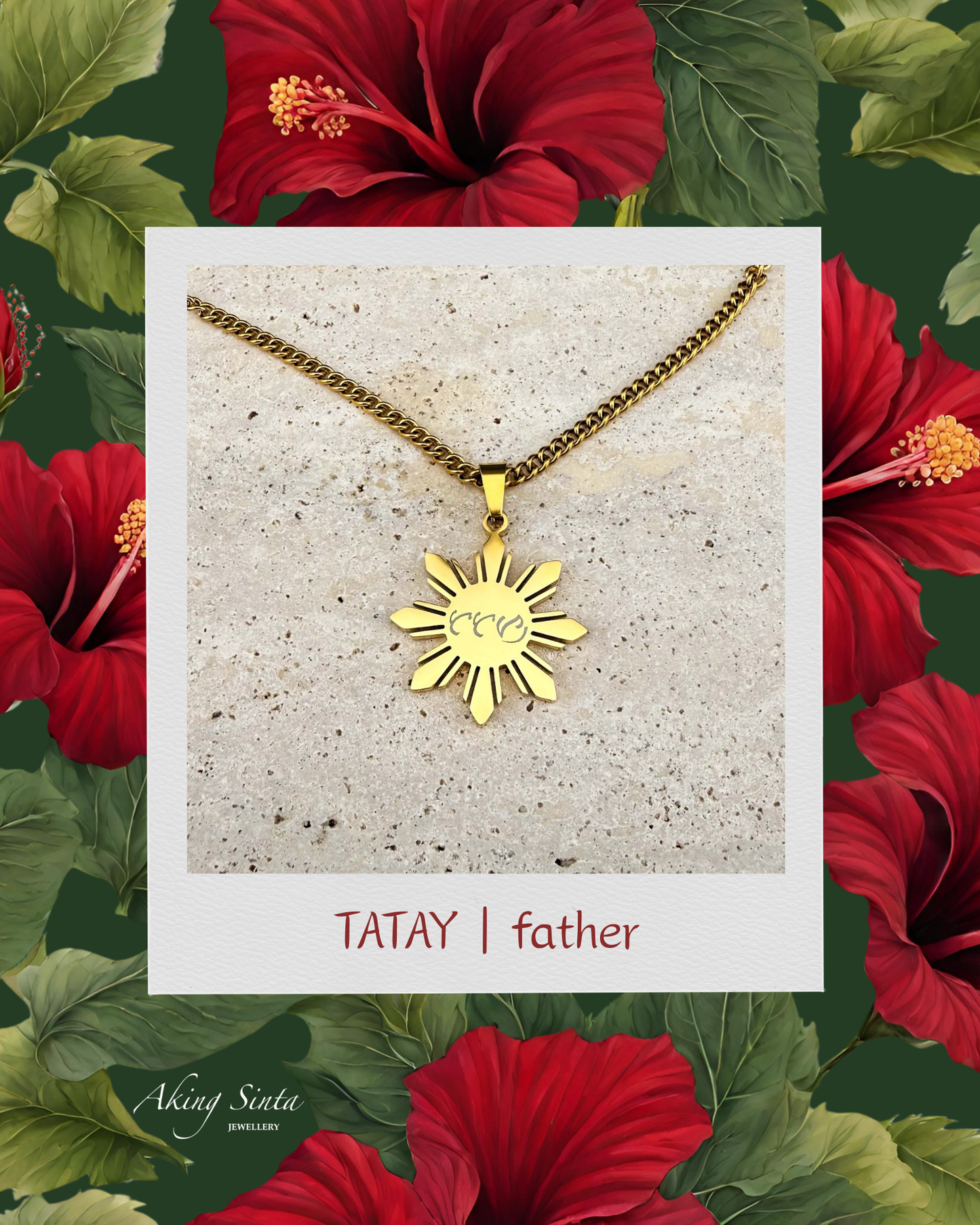 Araw Necklaces with Bespoke Baybayin Engraving