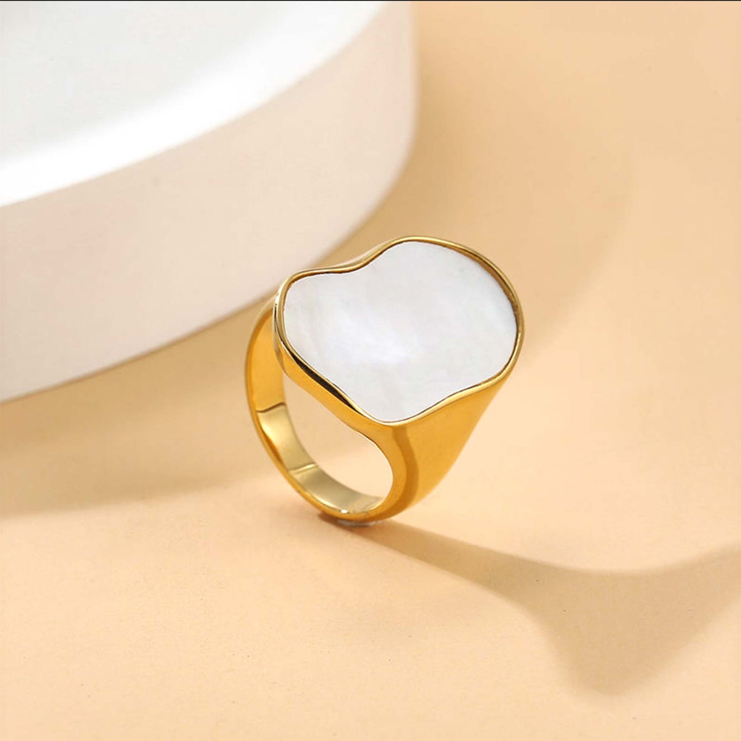 Statement Mother of Pearl Ring