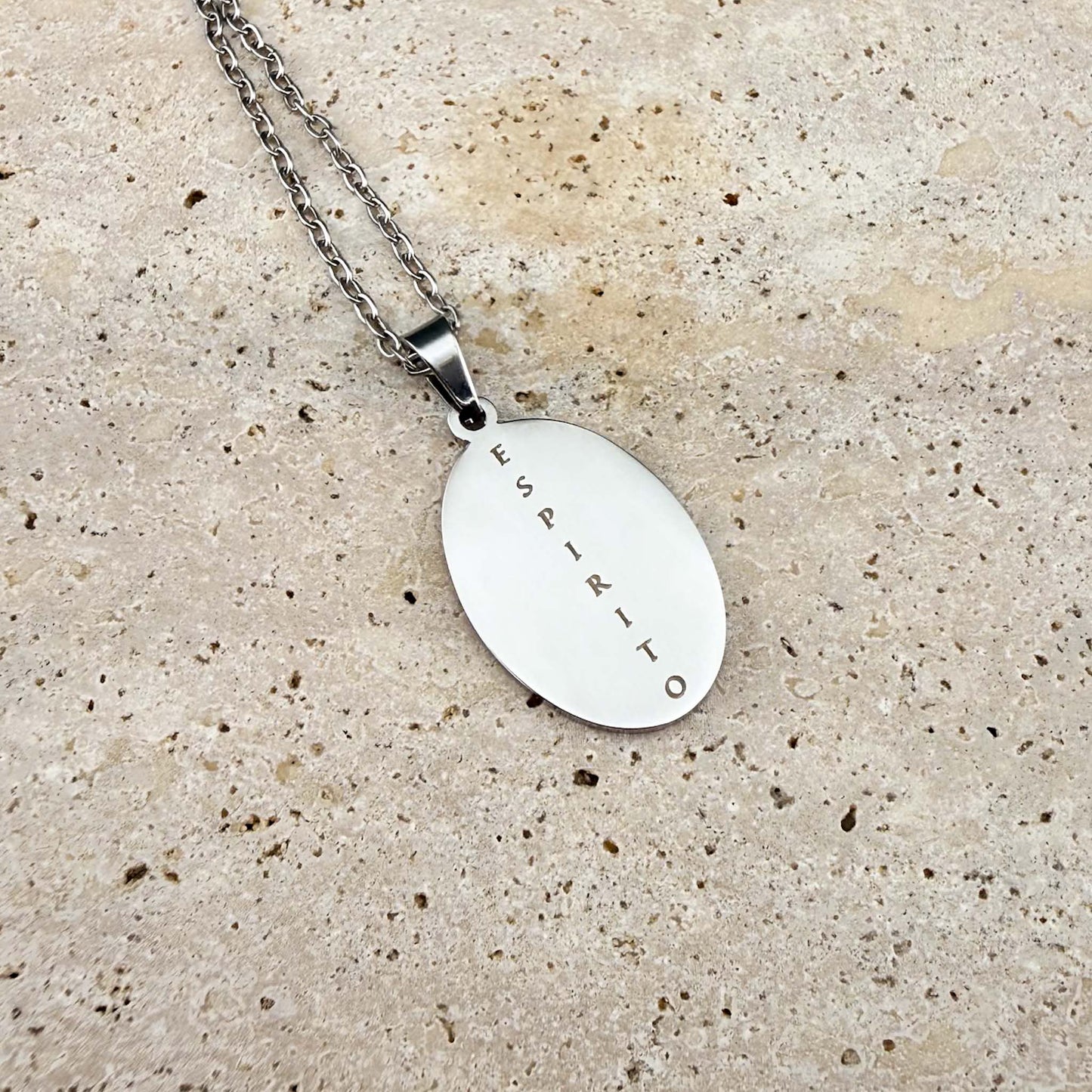 Bespoke Baybayin Engraving on Oval Pendant Necklaces