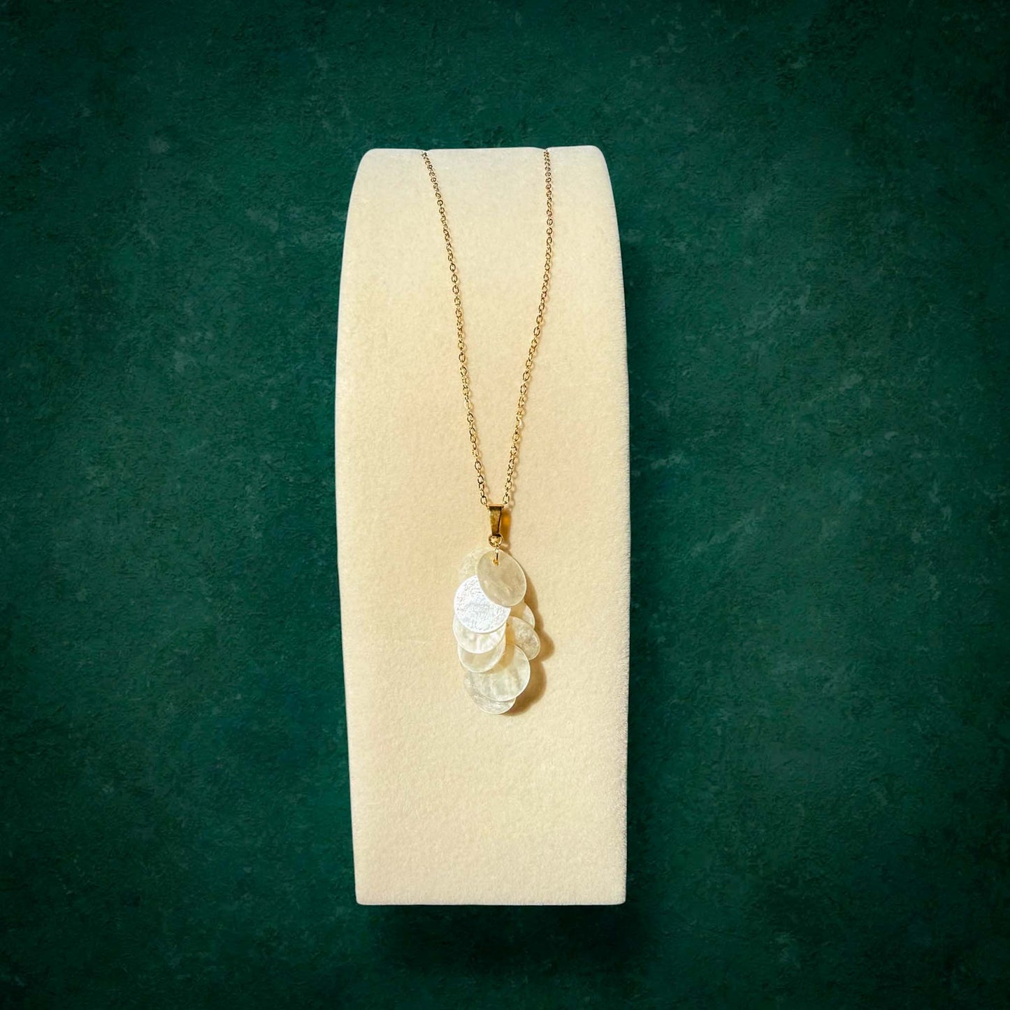 Dainty Cascading Capiz Shells Necklace