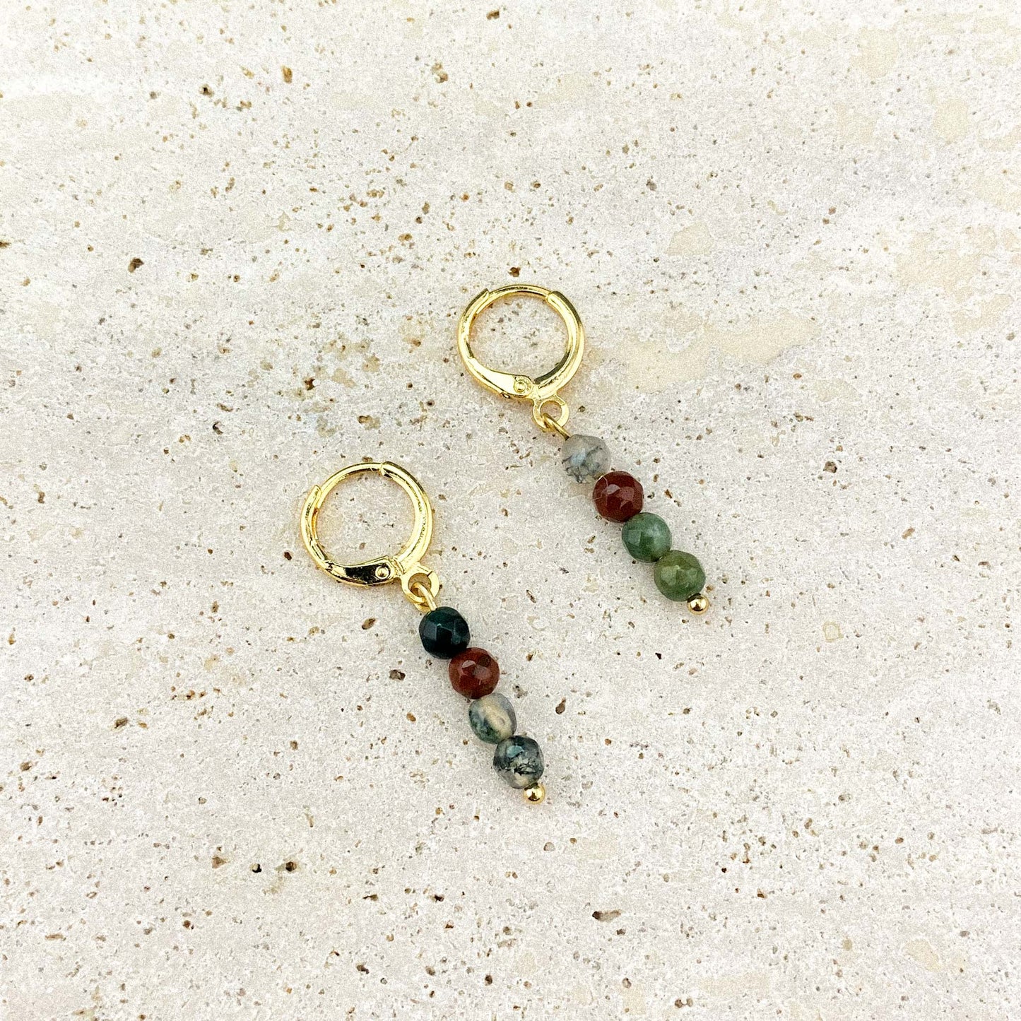 Indian Agate Huggies