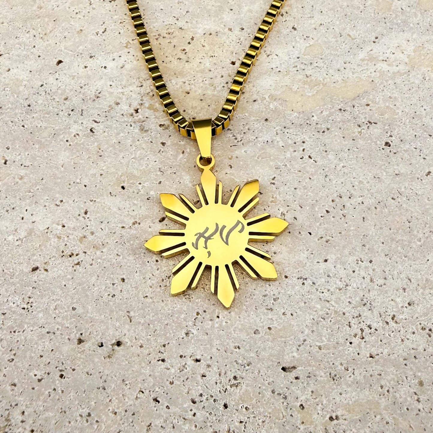 Araw Necklaces with Bespoke Baybayin Engraving