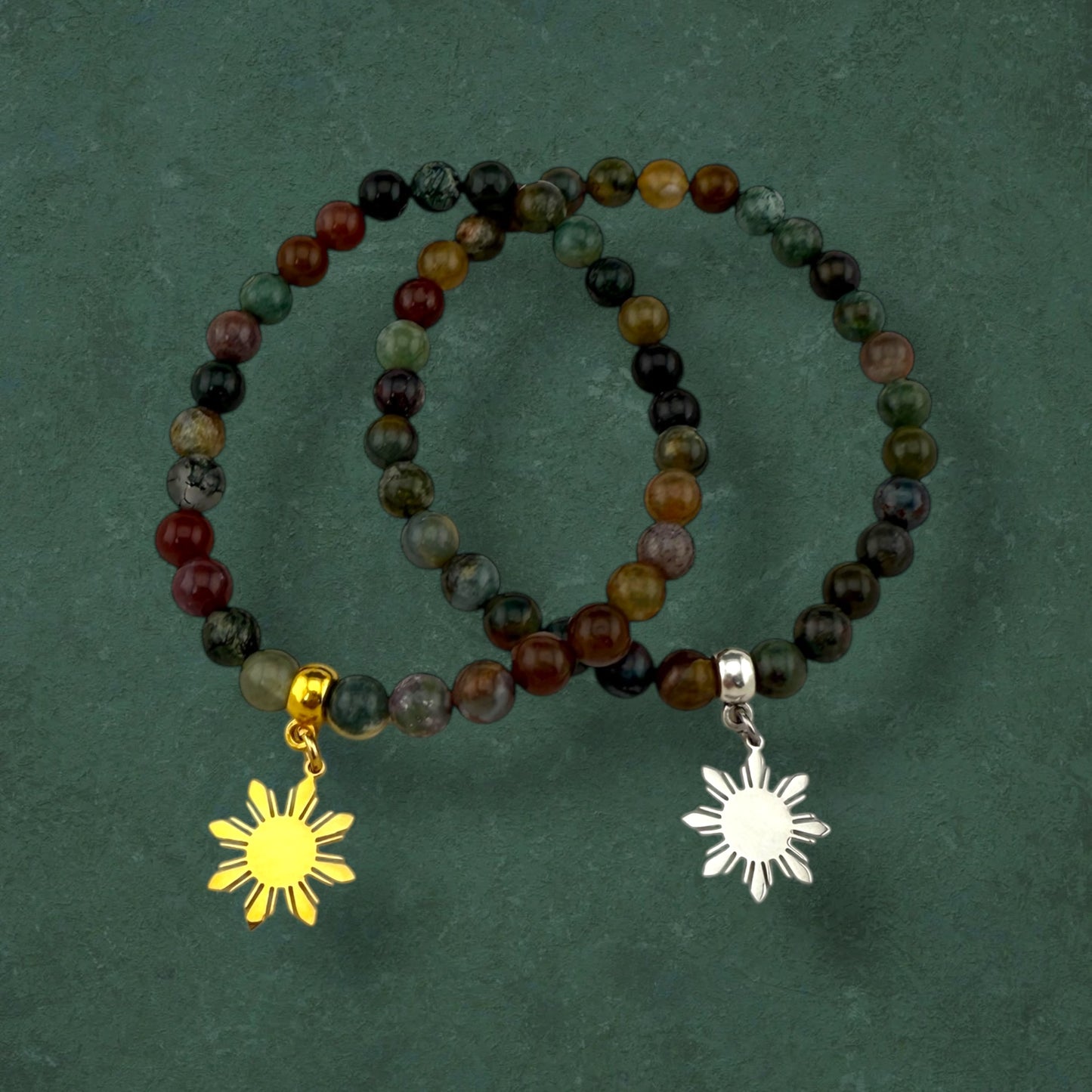 Indian Agate Stretch Bracelet