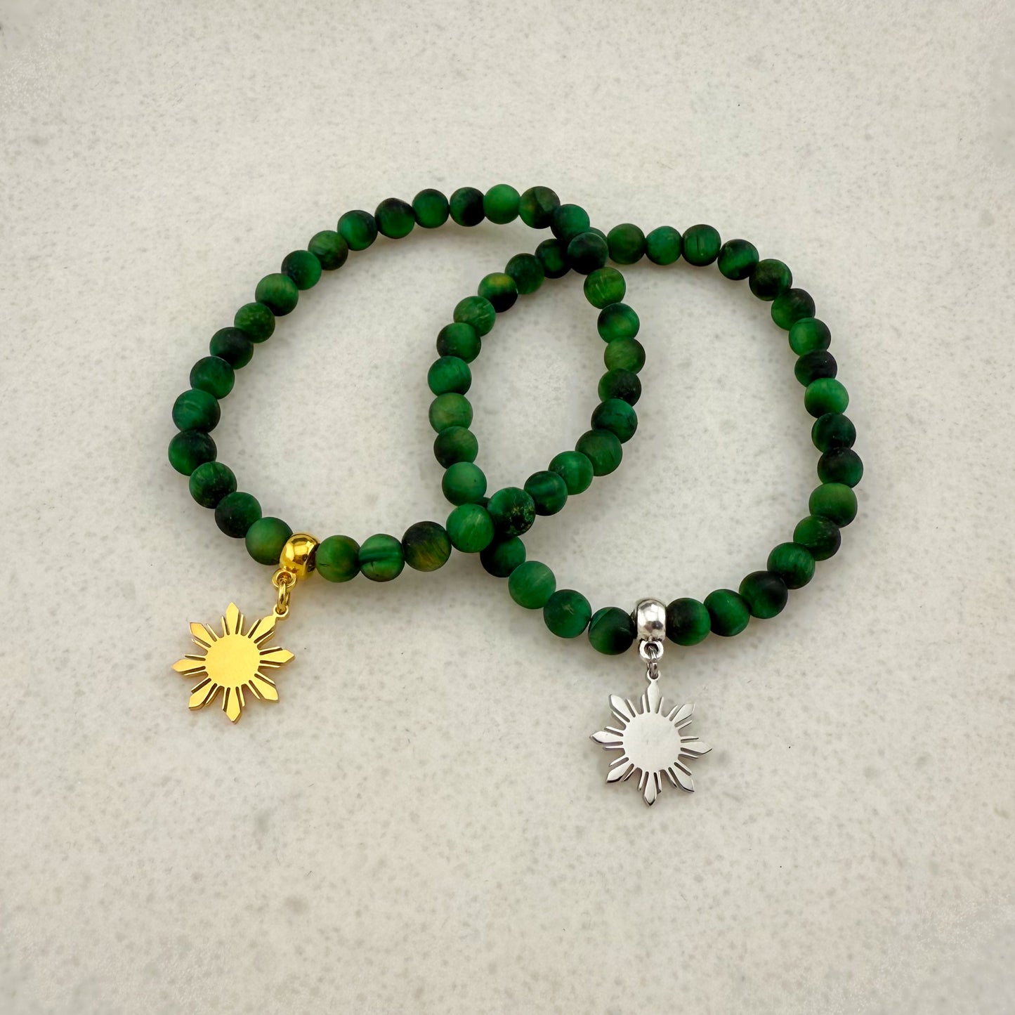 Green Tiger Eye Stretch Bracelet