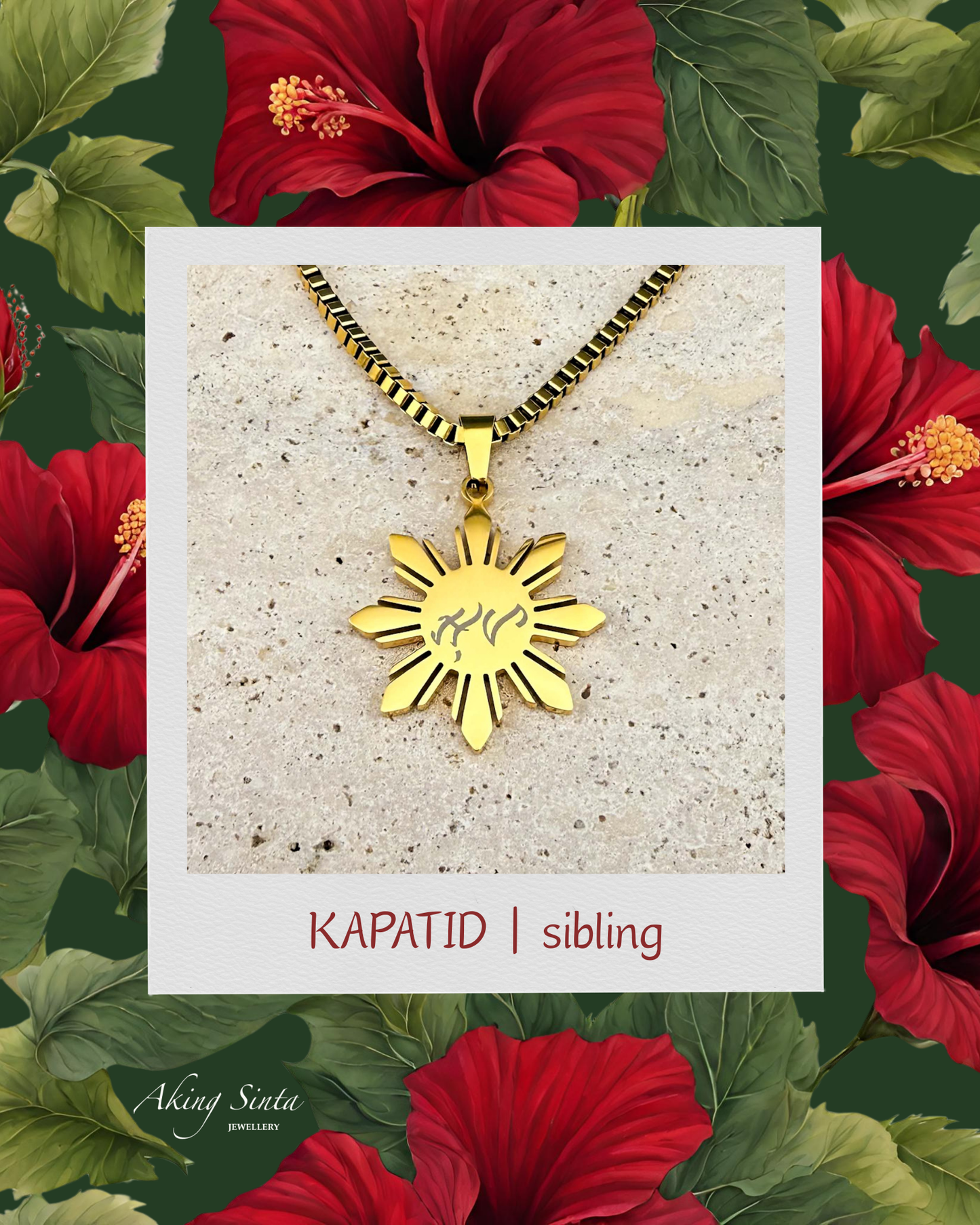 Araw Necklaces with Bespoke Baybayin Engraving