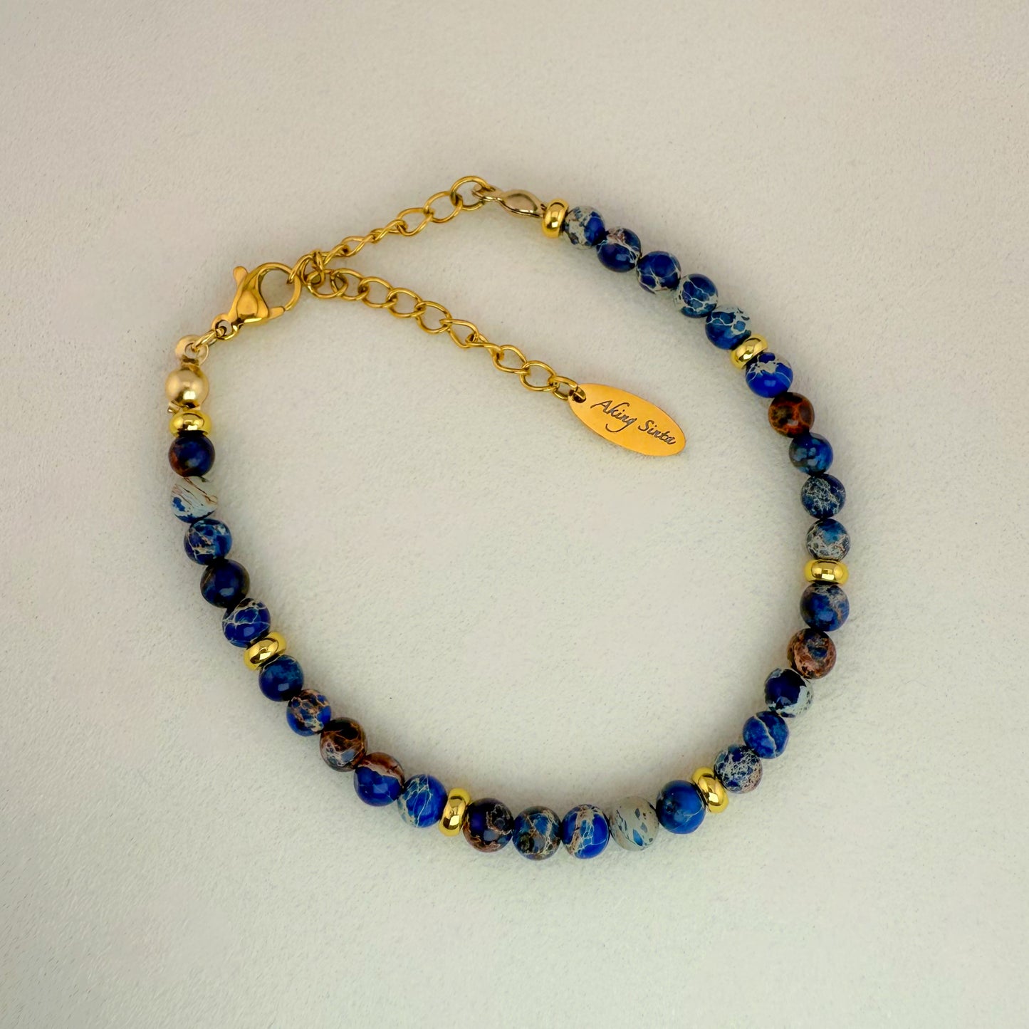 Brilliant Blue Imperial Jasper Bracelet