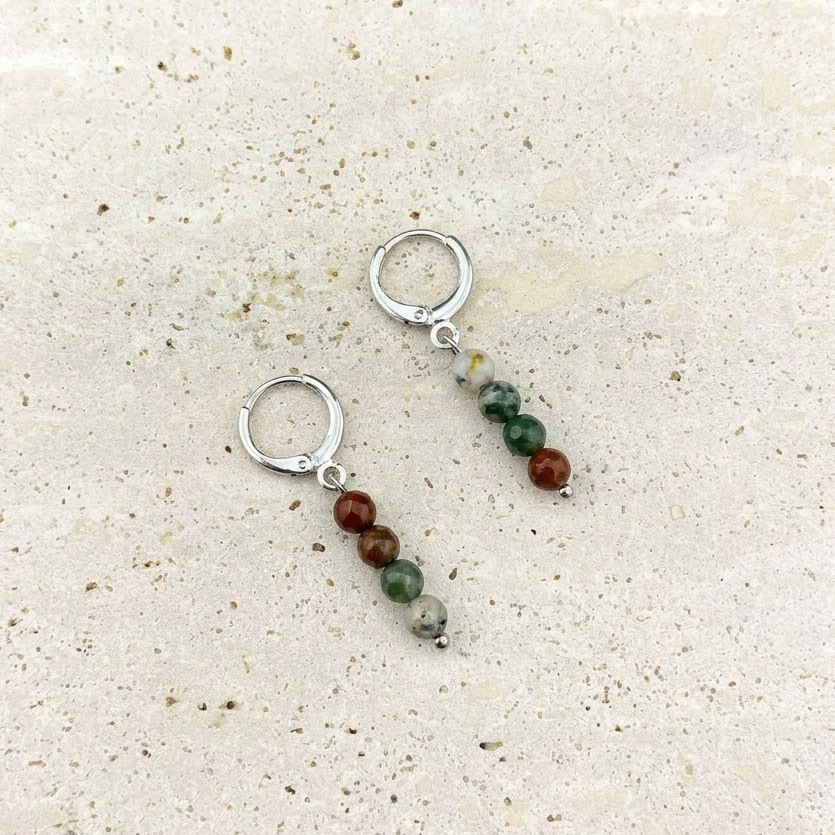 Indian Agate Huggies