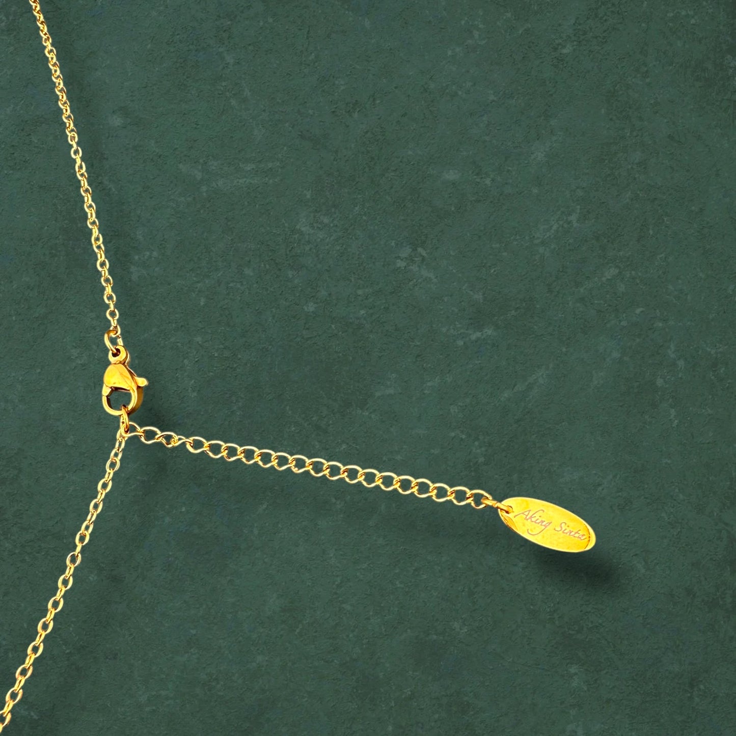 Gold Lined Capiz Shell  Necklace