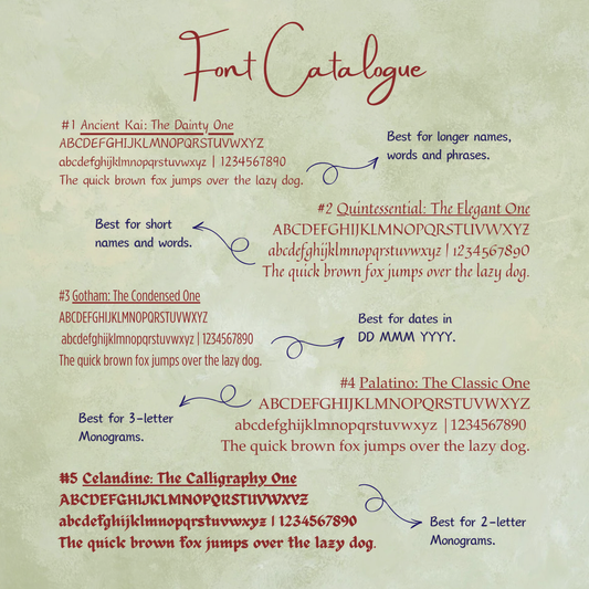 Simple Engraving Add-On: Names, Dates, Initials and Icons