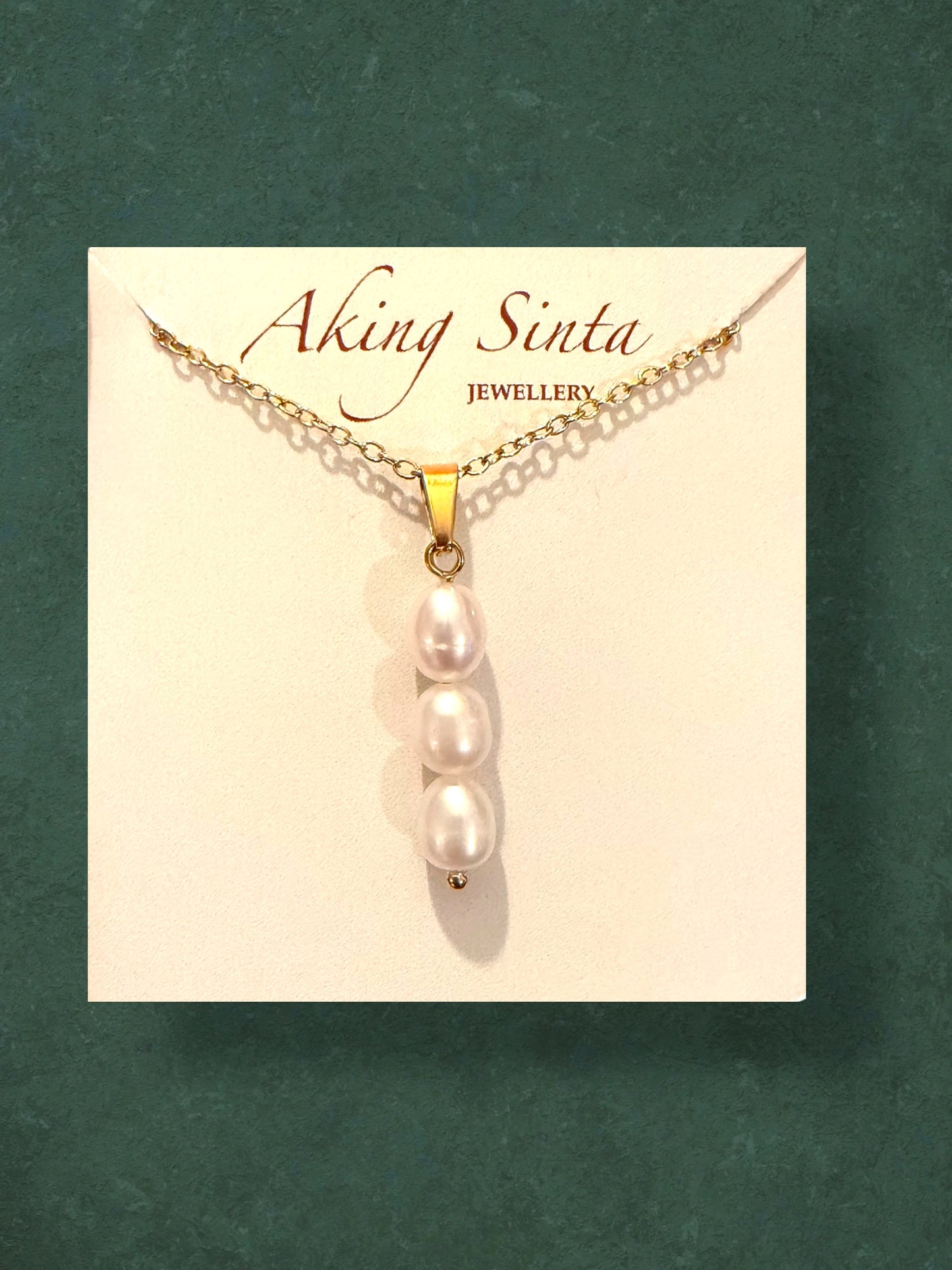 Triple Potato Pearl Necklace