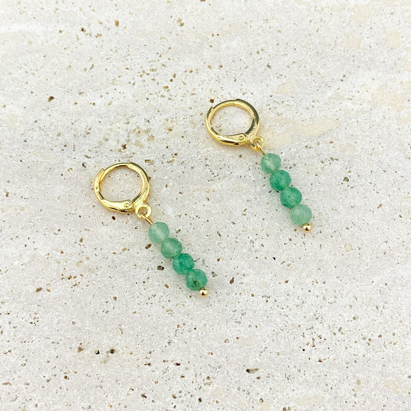 Green Aventurine Huggies