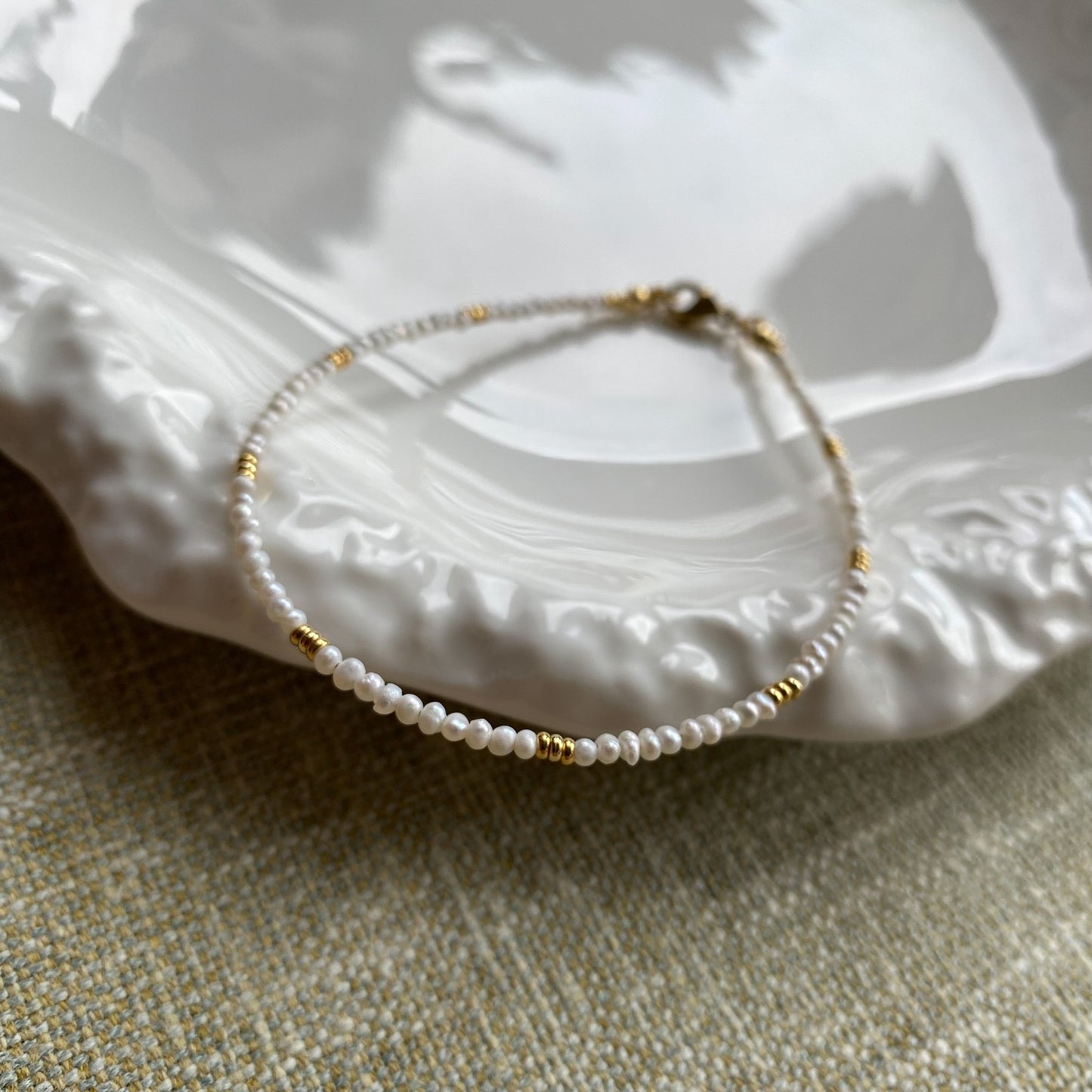 Dainty Freshwater Pearl Anklet