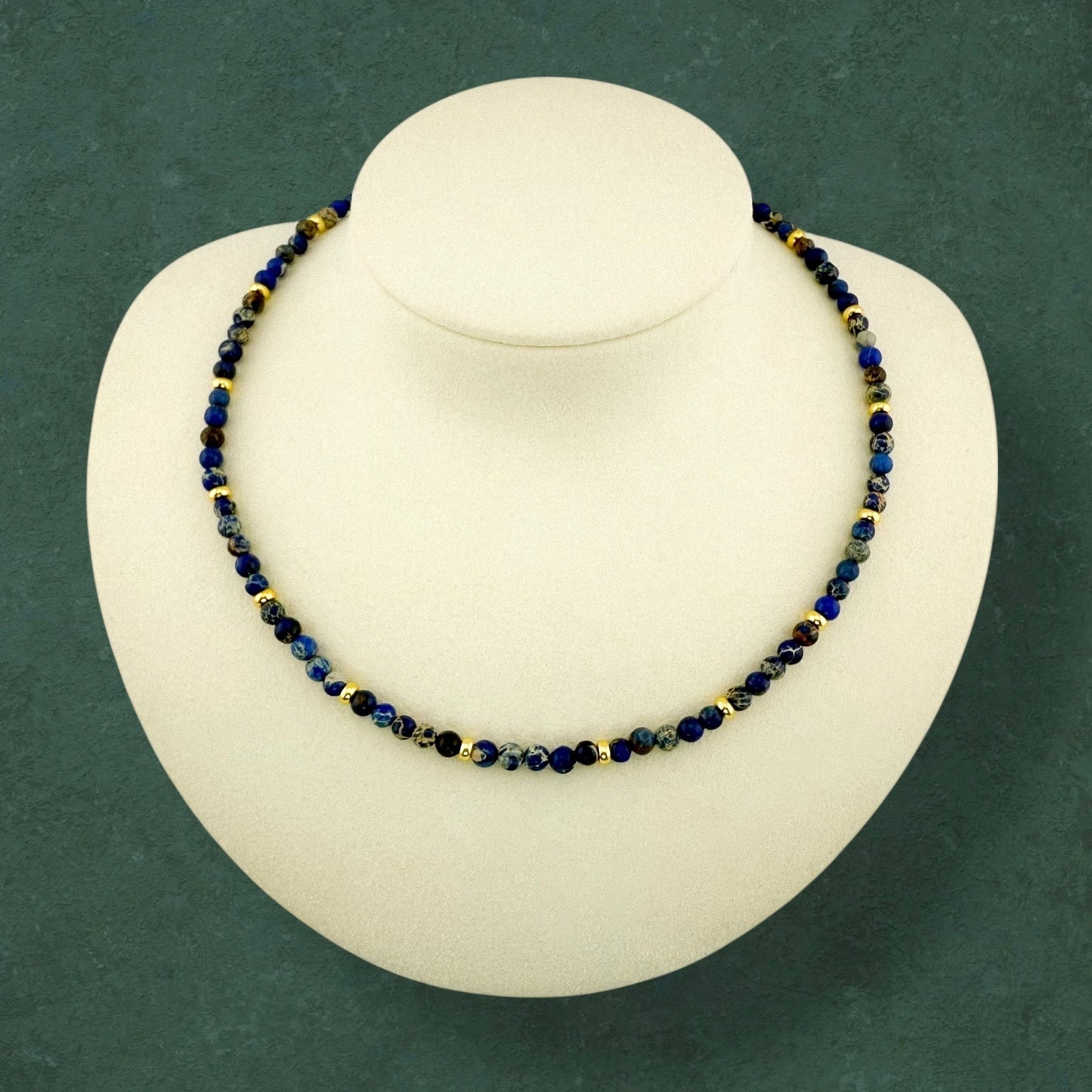 Brilliant Blue Imperial Jasper Necklace