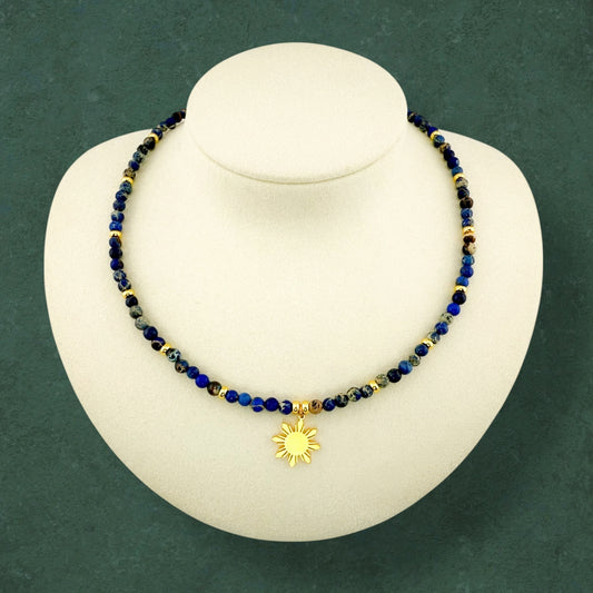 Brilliant Blue Imperial Jasper Necklace