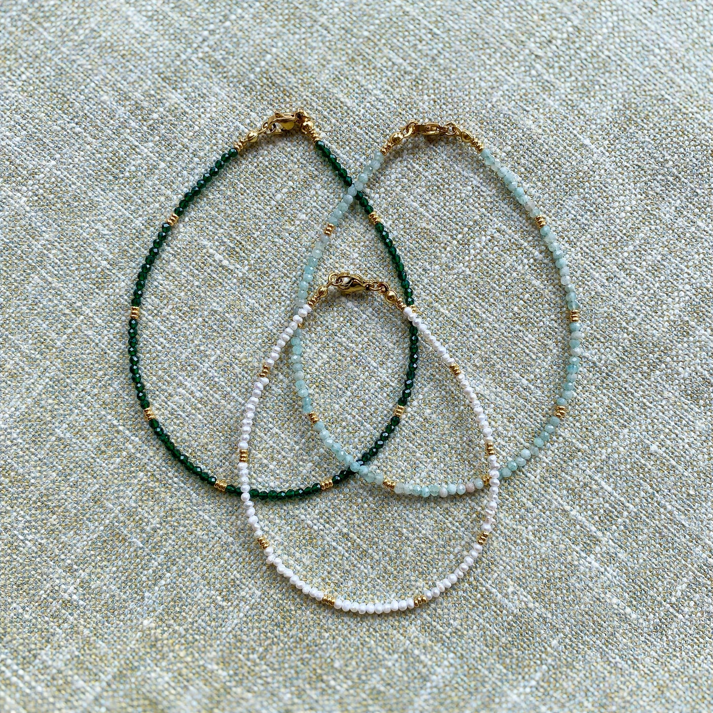 Dainty Aquamarine Anklet