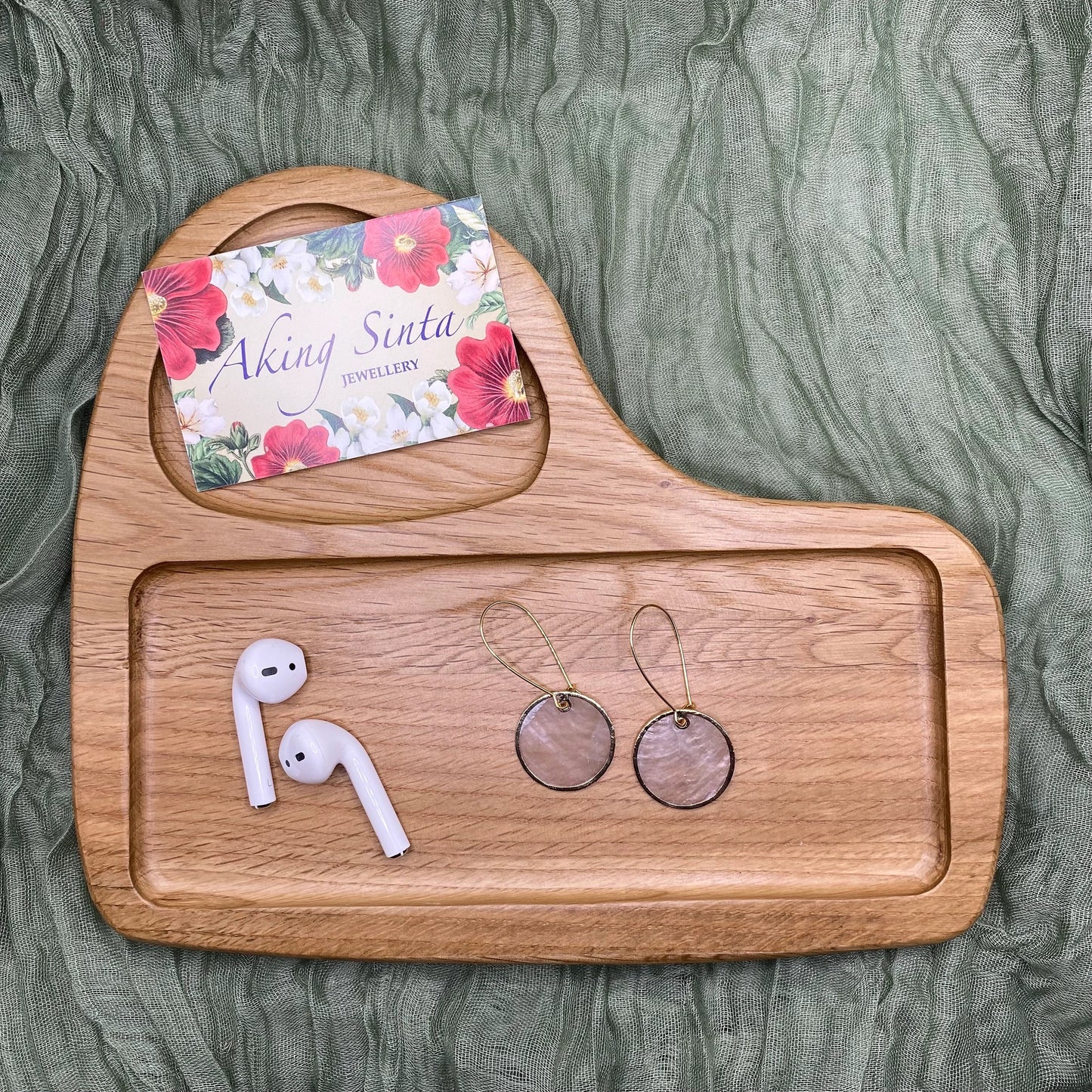 Capiz Shell Kidney Earrings