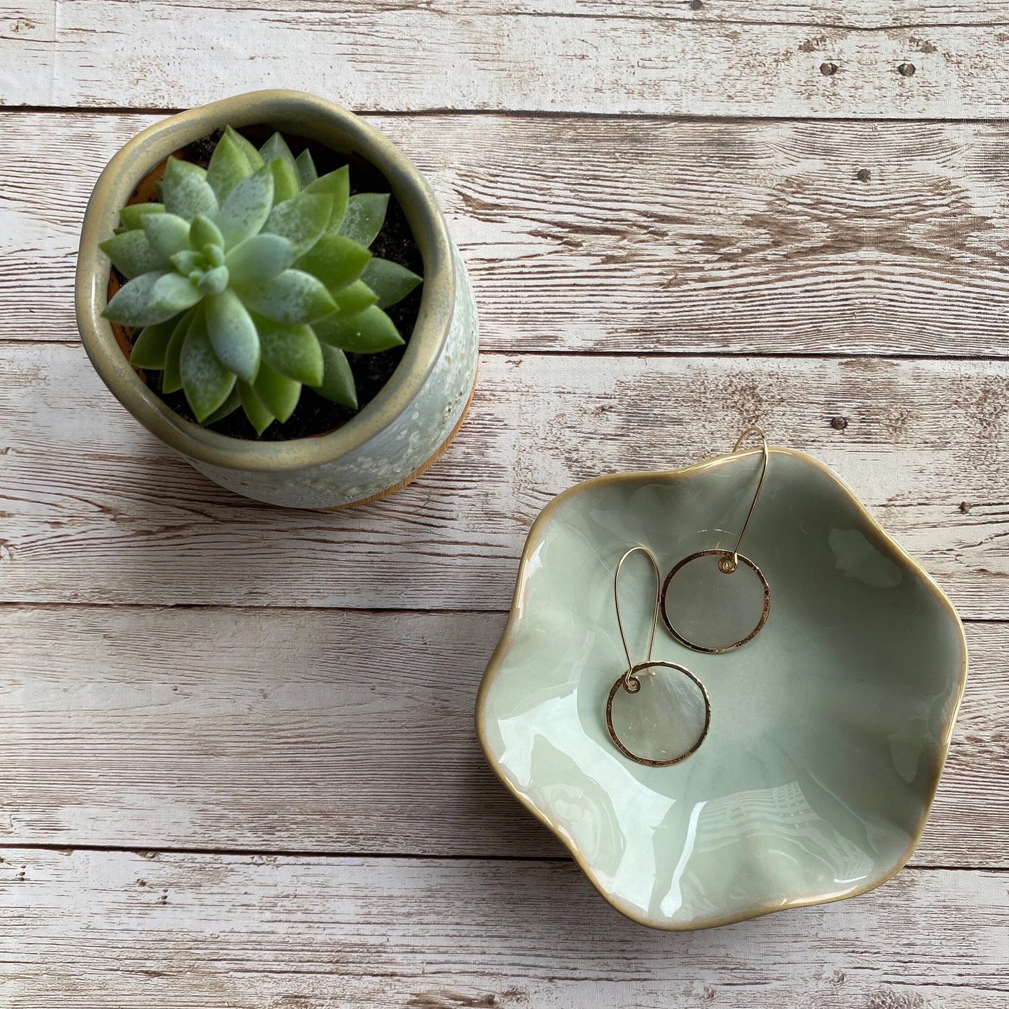 Capiz Shell Kidney Earrings