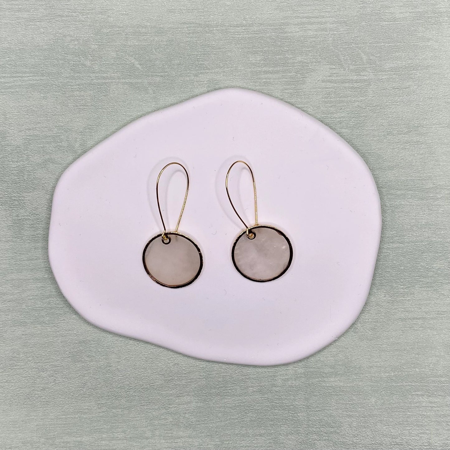 Capiz Shell Kidney Earrings