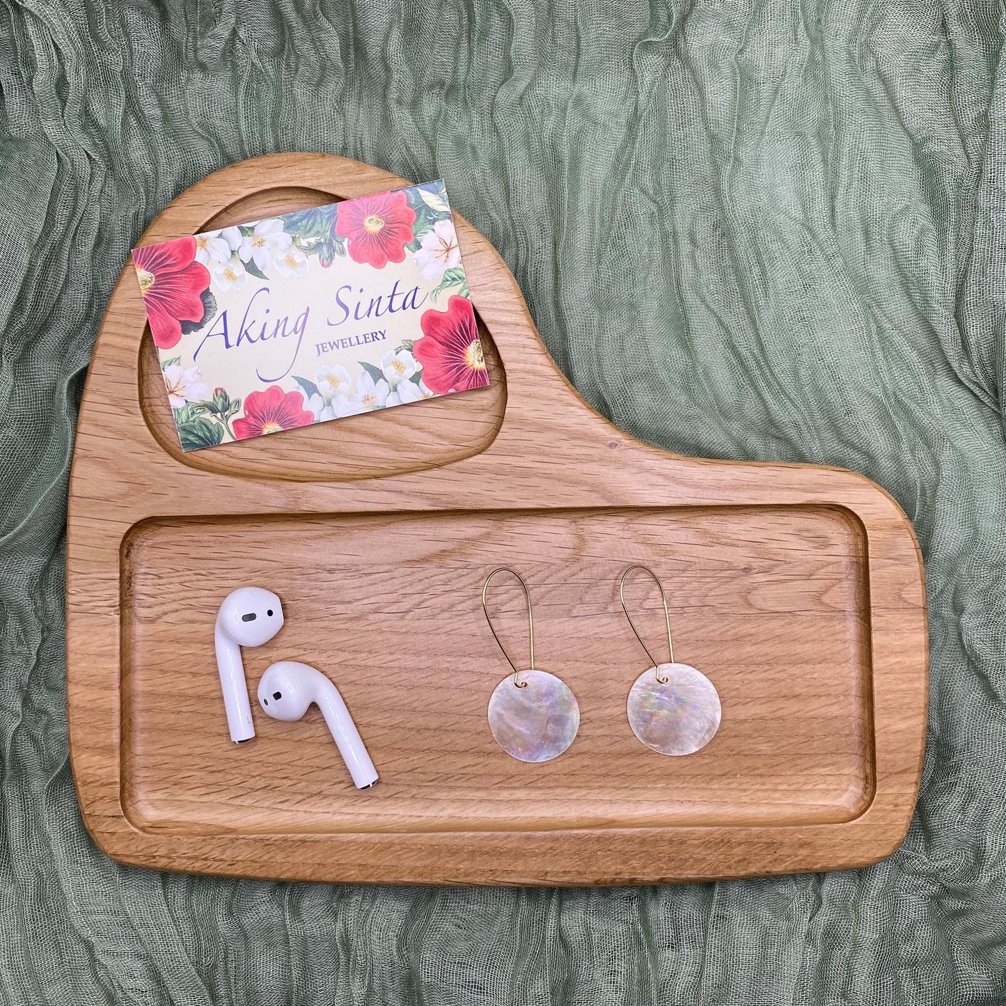 Capiz Shell Kidney Earrings